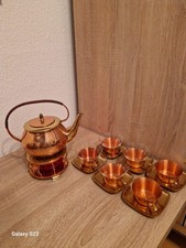 Teeservice Kupfer Glas 6