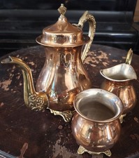 SELTEN! Kupfer Teeservice