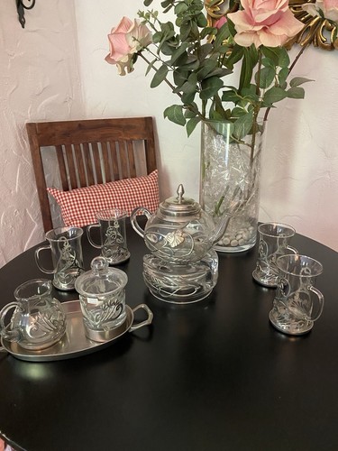 Teeservice glas zinn für 4 - für,