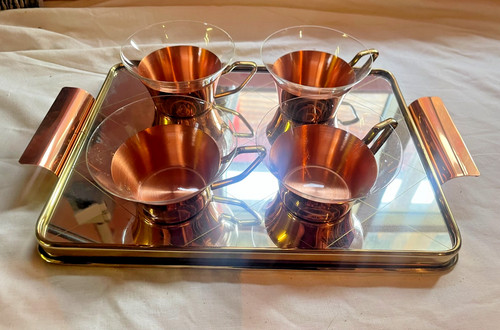 Vintage tee set messing kupfer - tee,