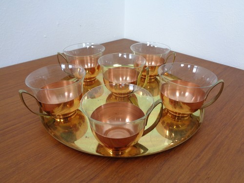 Teegläser tablett kupfer - tablett,