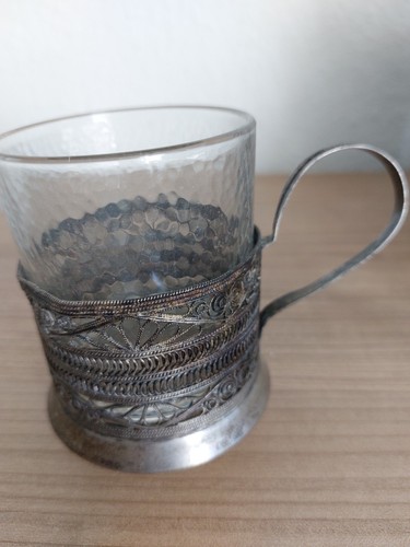 Russischer teeglashalter mit - russischer,