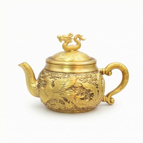 Teekanne mit drachendekor - teekanne,